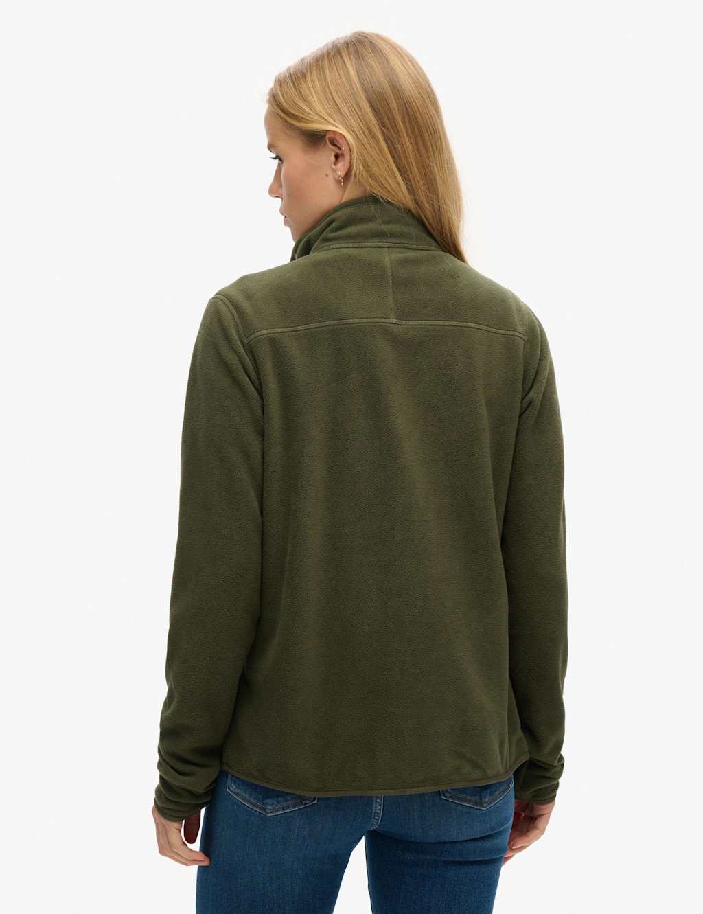 Zip Up Funnel Neck Polar Fleece Jacket 2 of 5