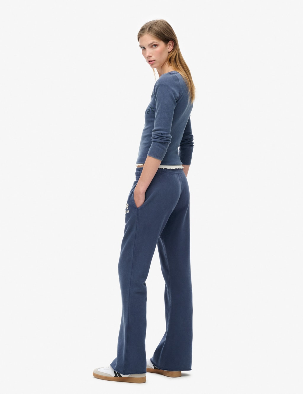 Pure Cotton Slim Fit Flare Joggers 4 of 5
