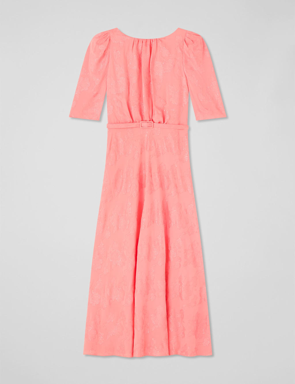 Jacquard Slash Neck Midi Skater Dress 2 of 4