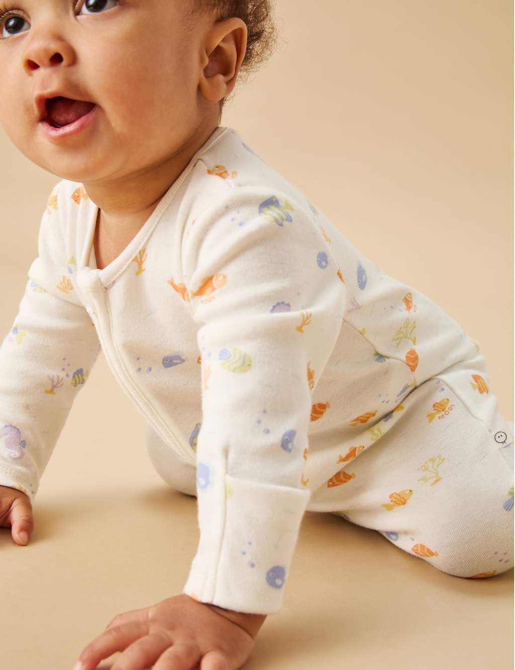 Cotton Blend Fish Sleepsuit (0-24 Mths) 4 of 4