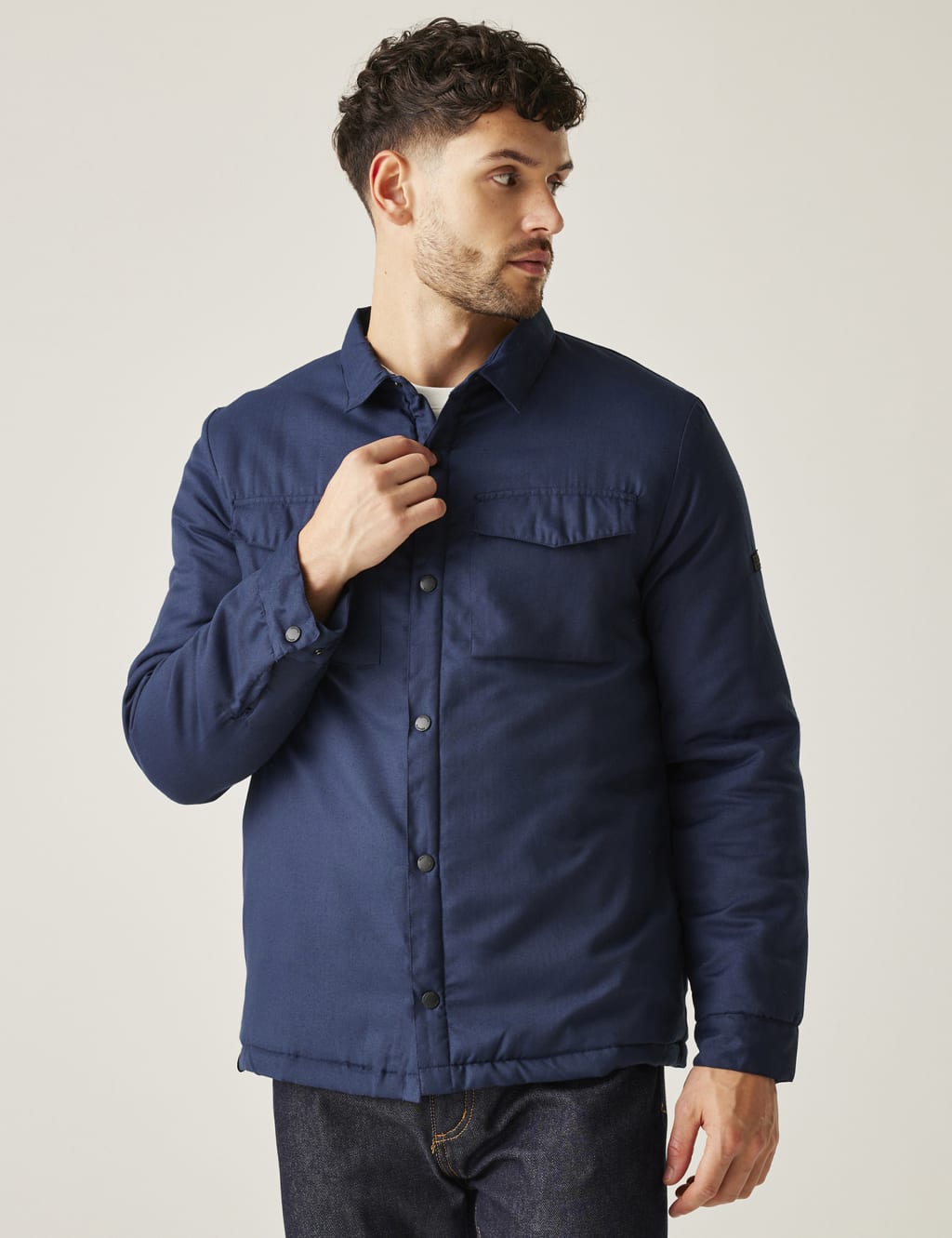 Gawayne Cotton Rich Padded Overshirt 1 of 5