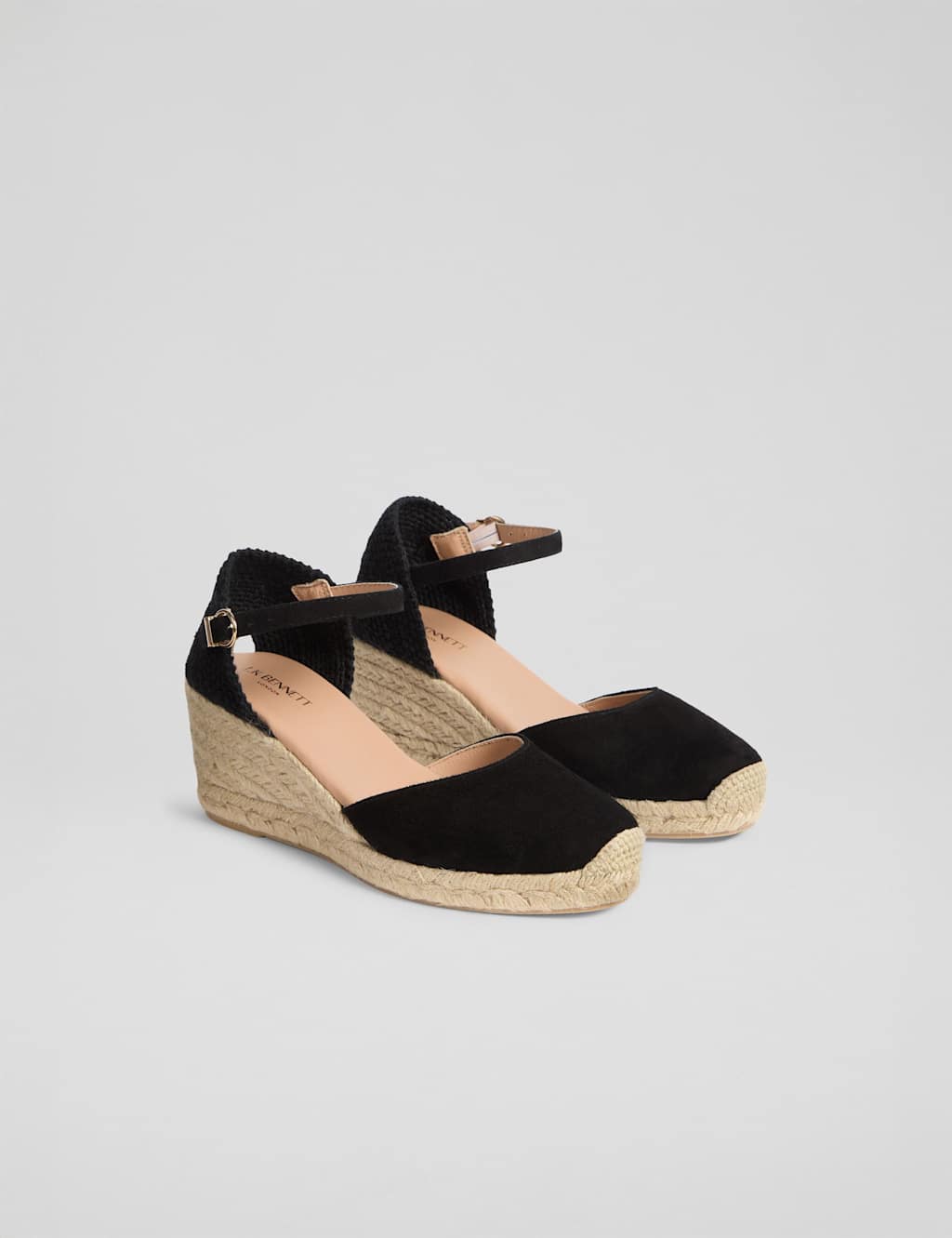 Suede Ankle Strap Wedge Espadrilles 2 of 3