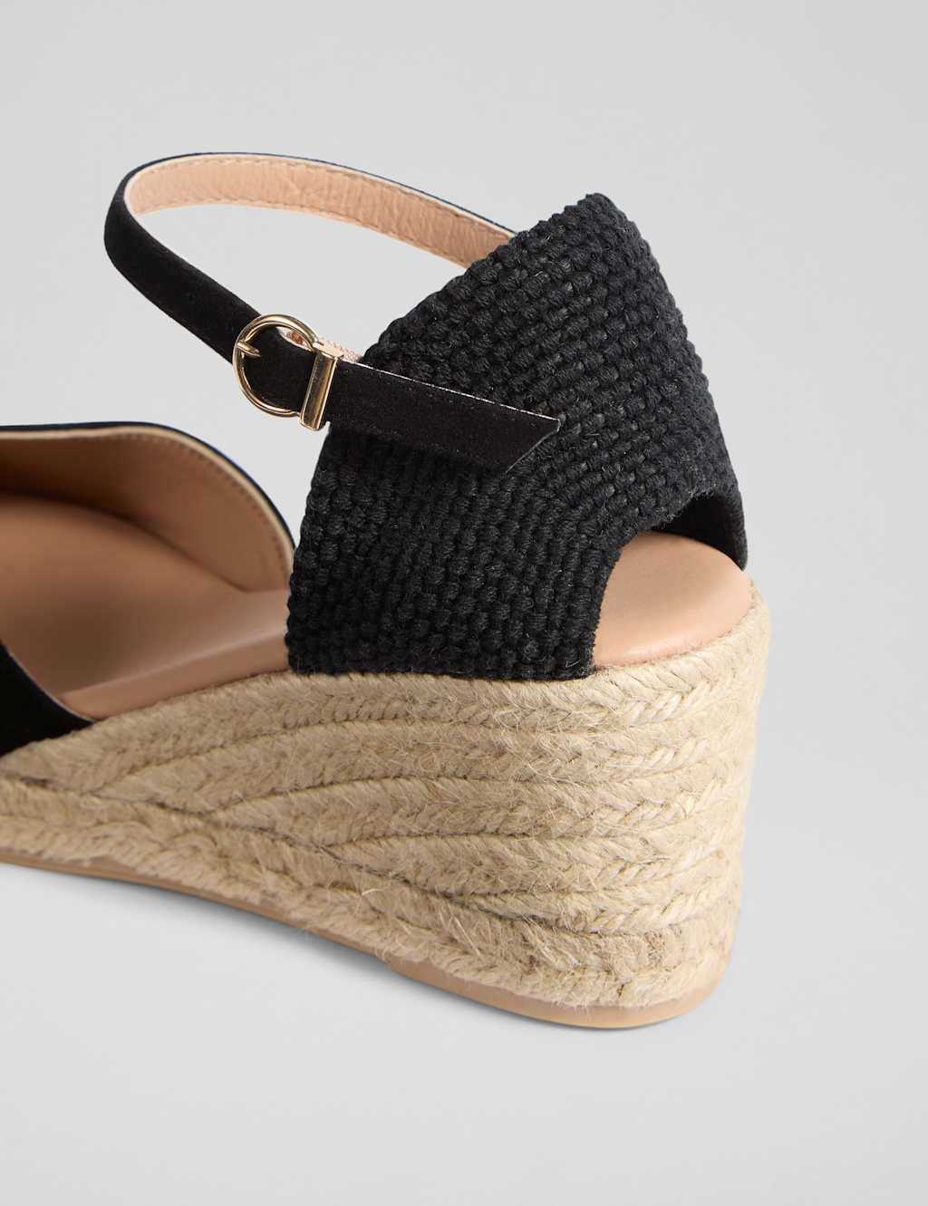 Suede Ankle Strap Wedge Espadrilles 3 of 3