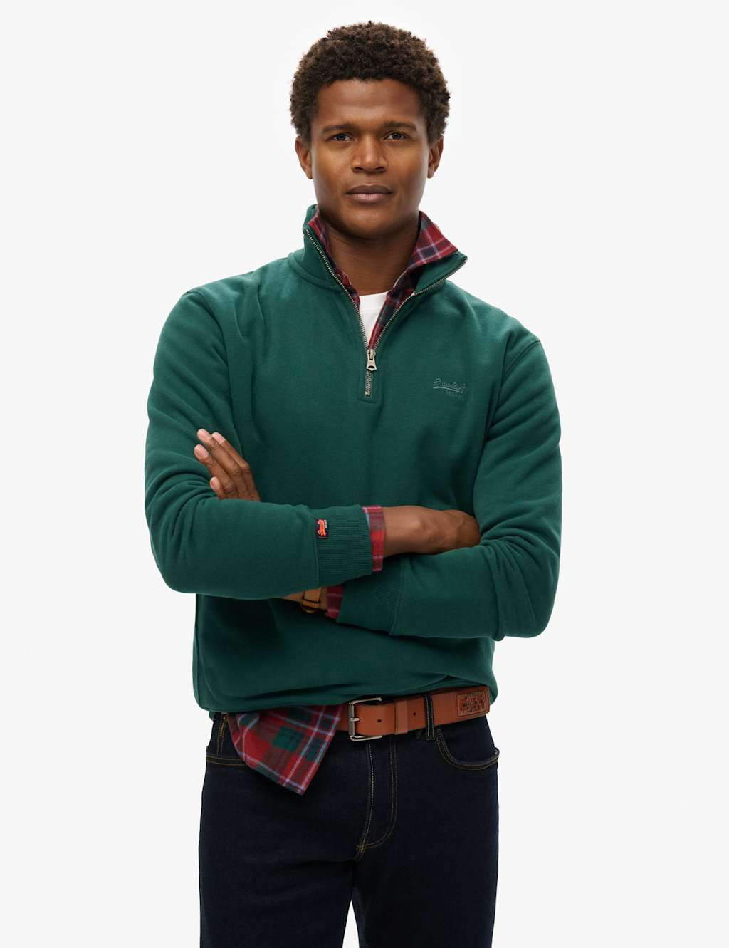 Slim Fit Cotton Rich Half-Zip Sweatshirt 3 of 5