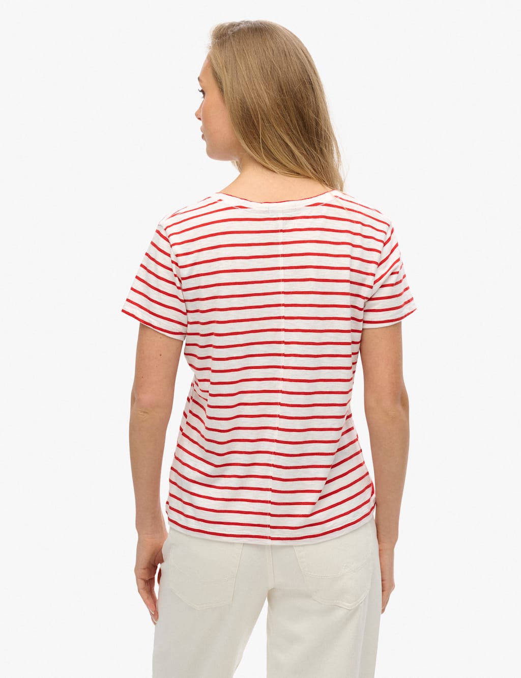 Cotton Rich Striped V-Neck T-Shirt 3 of 6