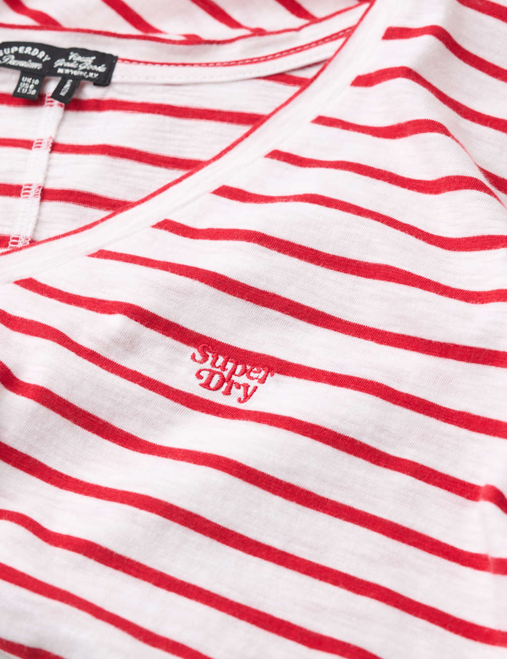 Cotton Rich Striped V-Neck T-Shirt 6 of 6