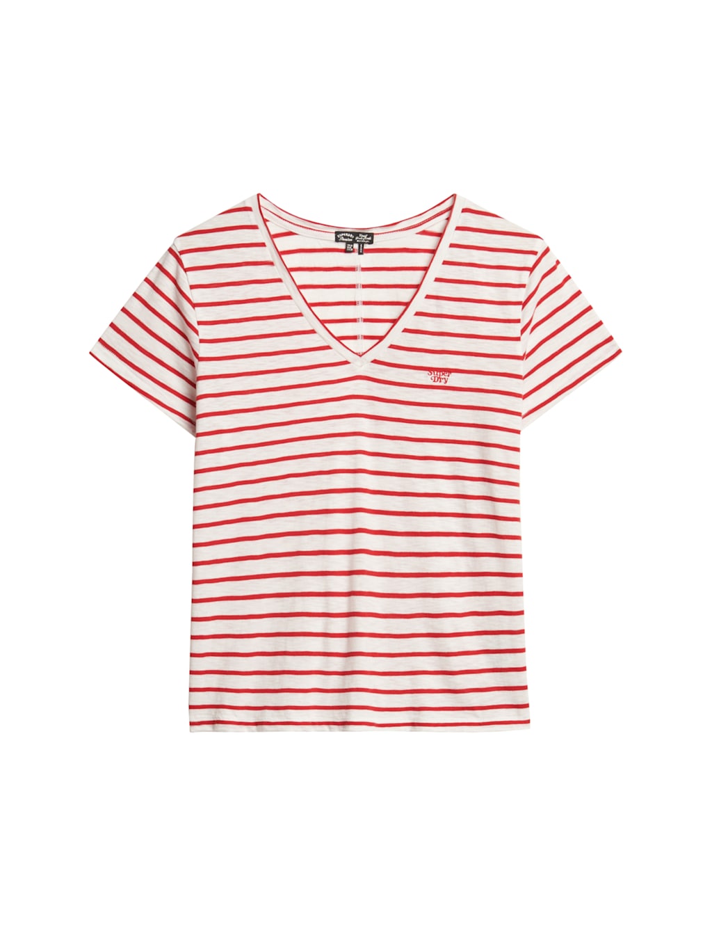 Cotton Rich Striped V-Neck T-Shirt 2 of 6