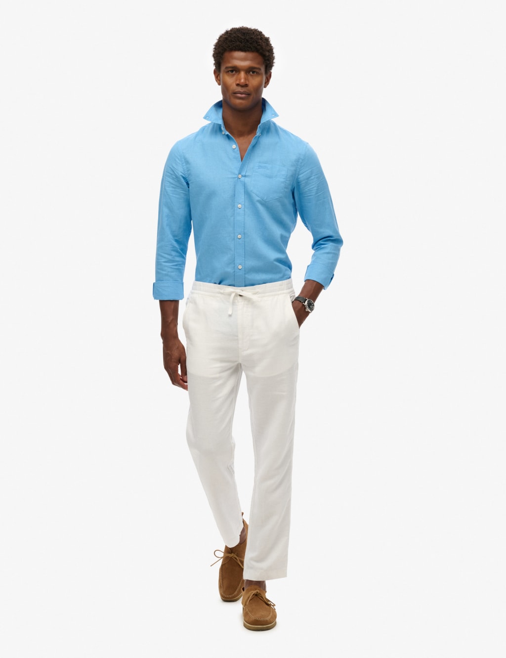 Cotton Linen Blend Long Sleeve Shirt 3 of 6