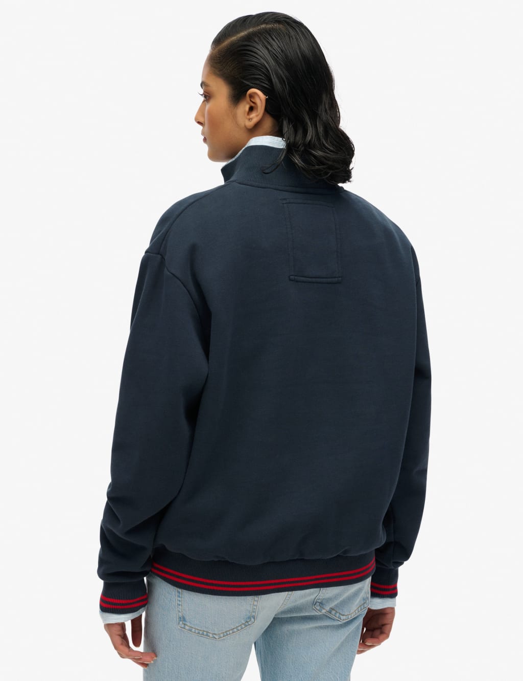 Cotton Rich Oversized Half Zip Sweatshirt 3 of 5