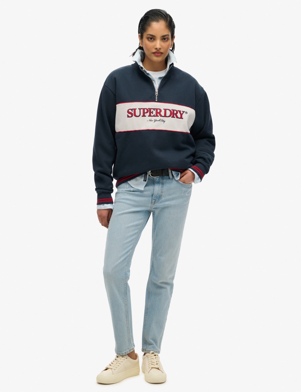 Cotton Rich Oversized Half Zip Sweatshirt 4 of 5