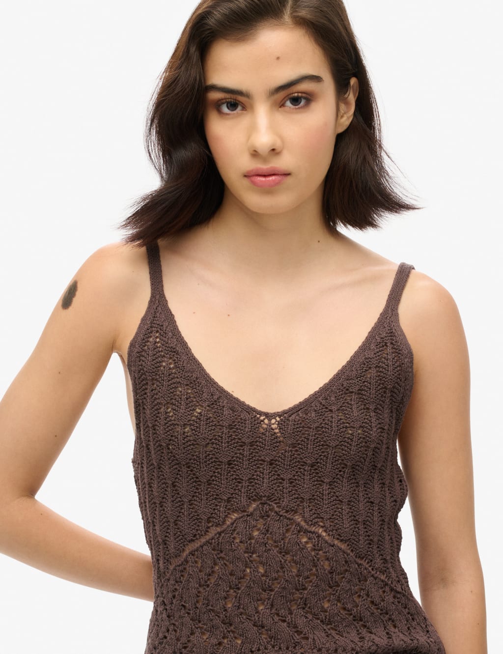 Cotton Rich V-Neck Knitted Cami 5 of 7