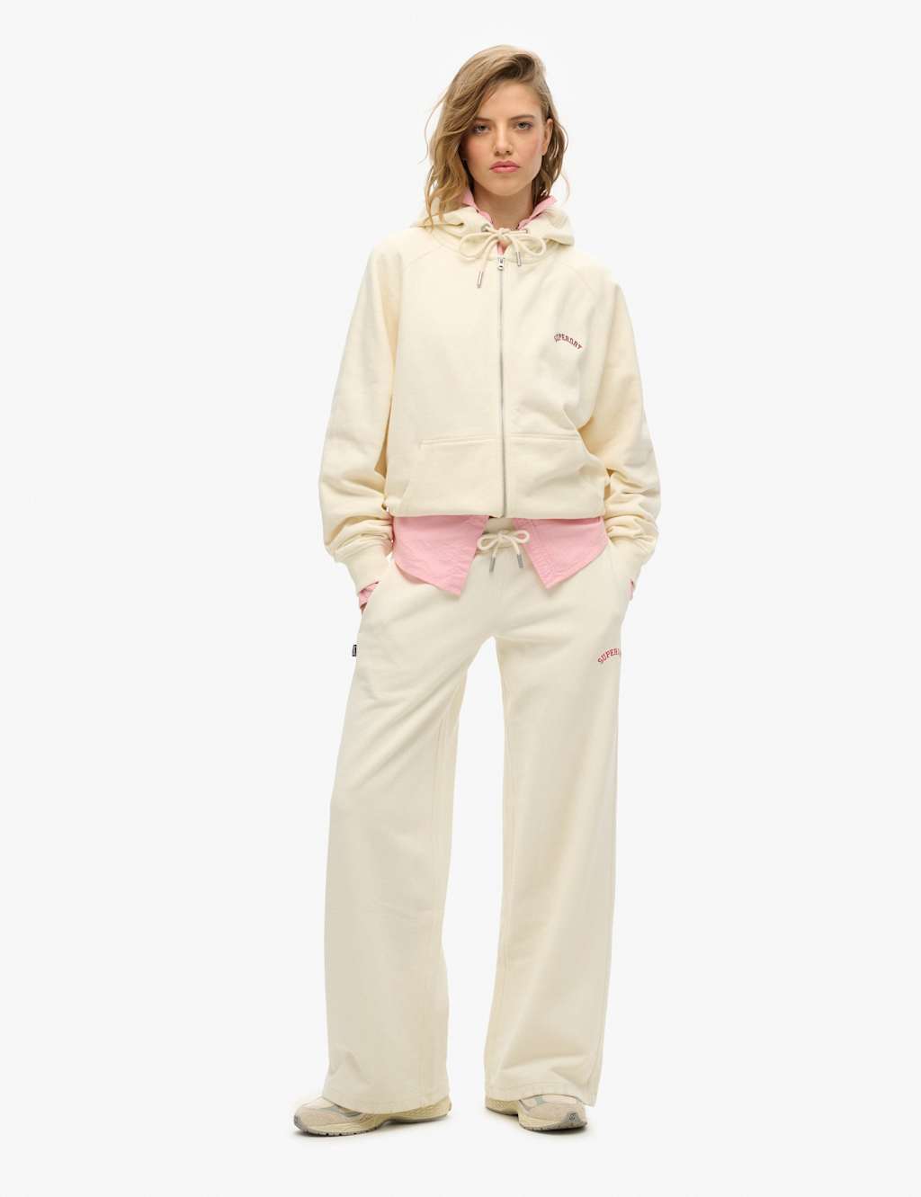 Pure Cotton Logo Wide Leg Joggers 3 of 5