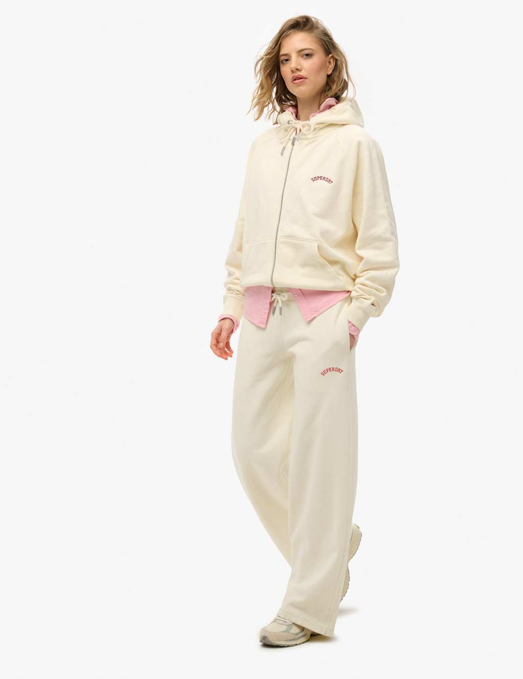 Pure Cotton Logo Wide Leg Joggers 4 of 5