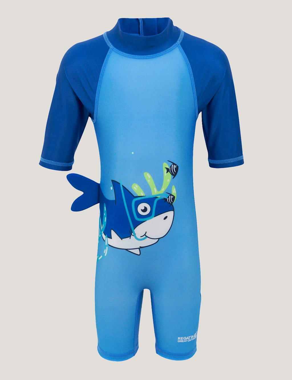 Shark 3/4 Sleeve All In One Swimsuit (6 Mths - 6 Yrs) 2 of 6