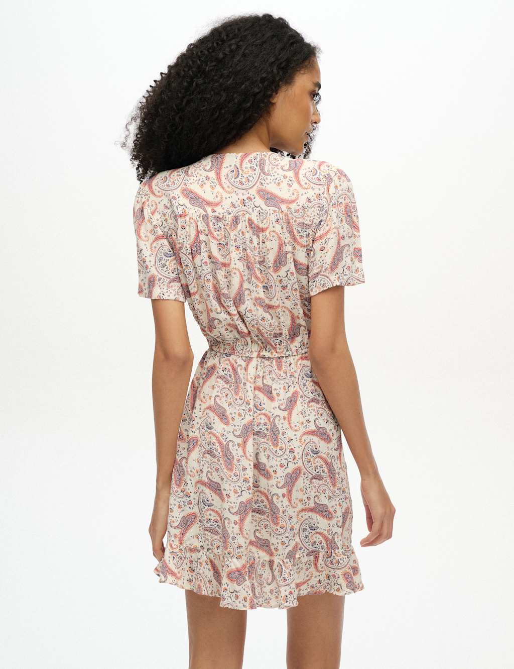 Printed Mini Wrap Dress 3 of 5