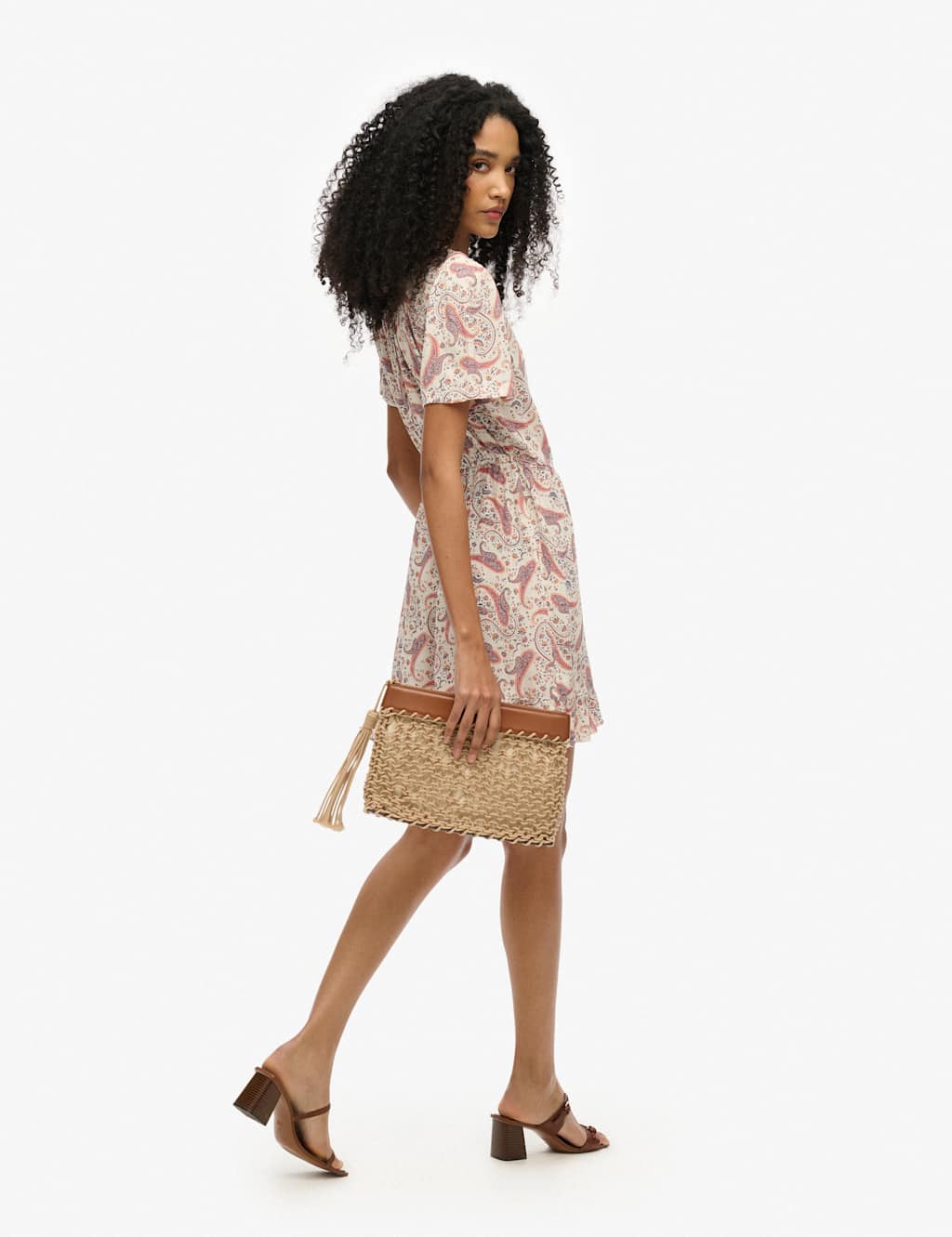 Printed Mini Wrap Dress 4 of 5