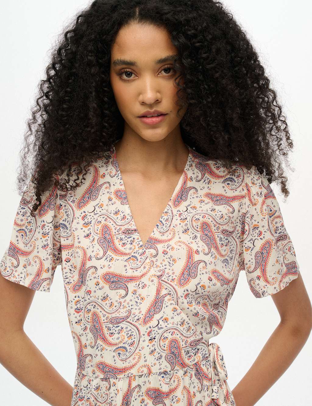 Printed Mini Wrap Dress 5 of 5