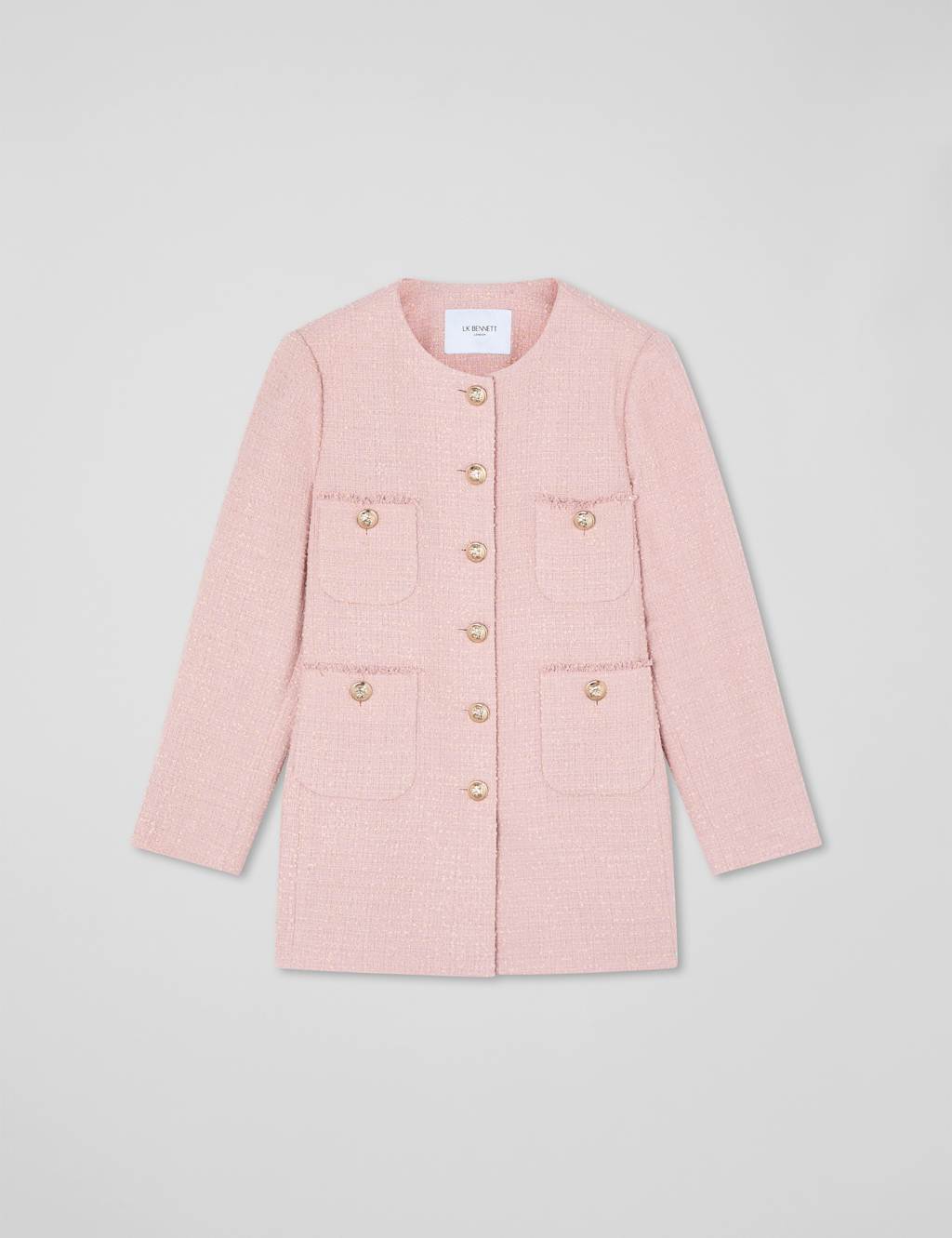 Tweed Textured Longline Utility Jacket 2 of 4