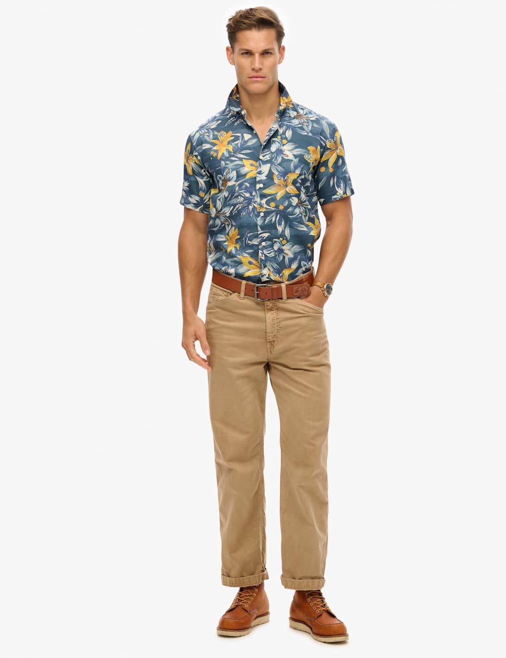 Cotton Blend Hawaiian Shirt 3 of 6