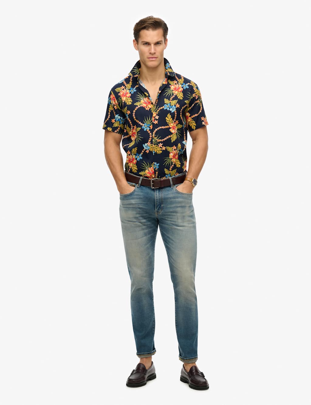 Cotton Blend Hawaiian Shirt 3 of 6