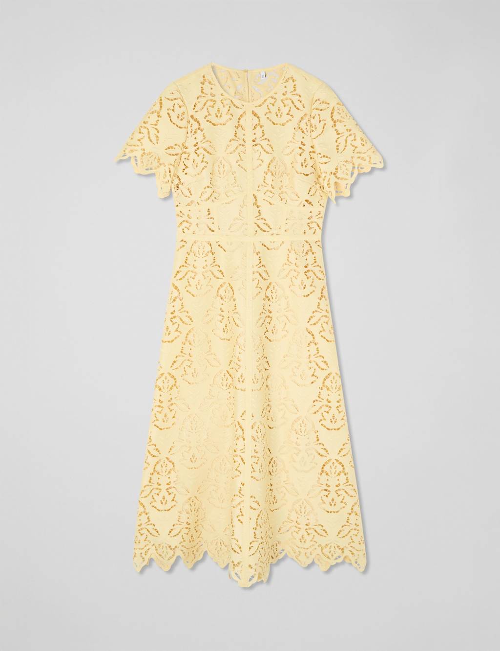 Broderie Round Neck Midi Tea Dress 2 of 4