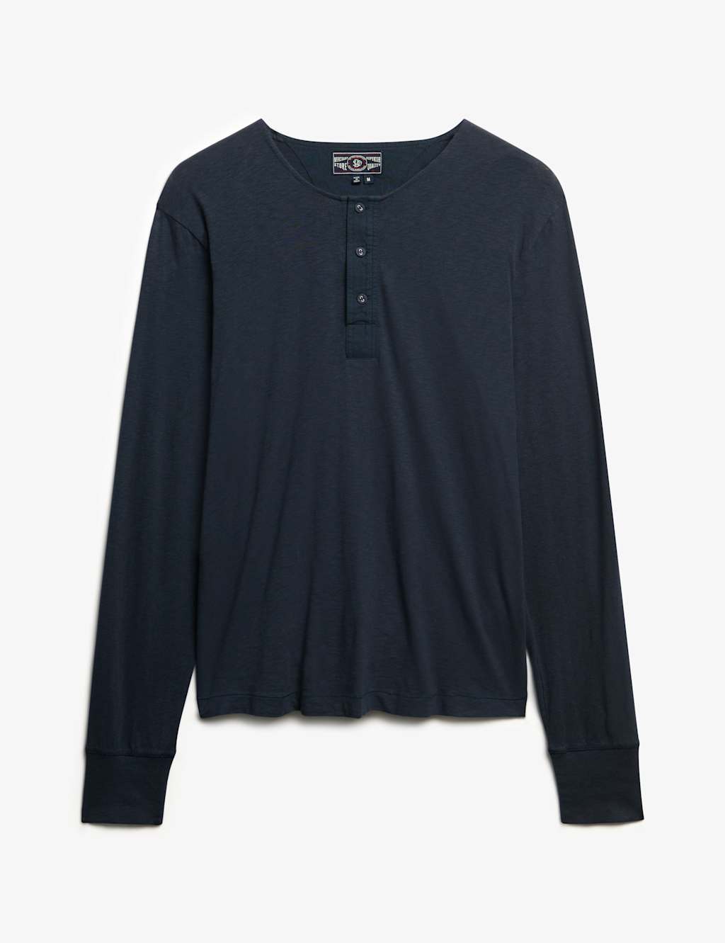 Pure Cotton Grandad Collar Long Sleeve Top 2 of 6