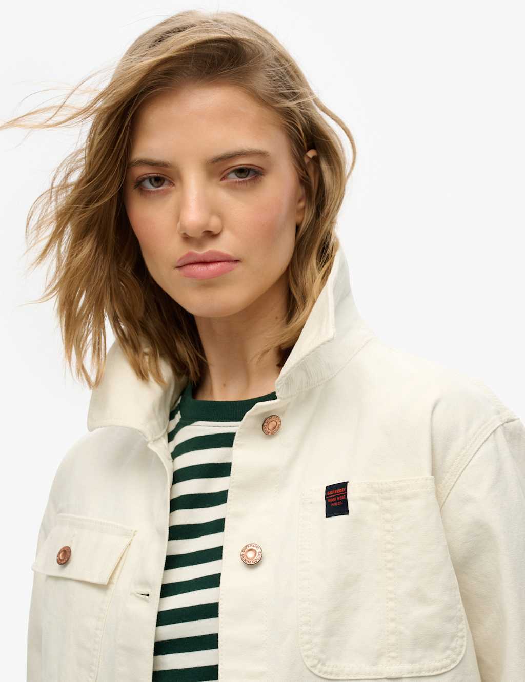 Pure Cotton Denim Relaxed Utility Jacket 3 of 4