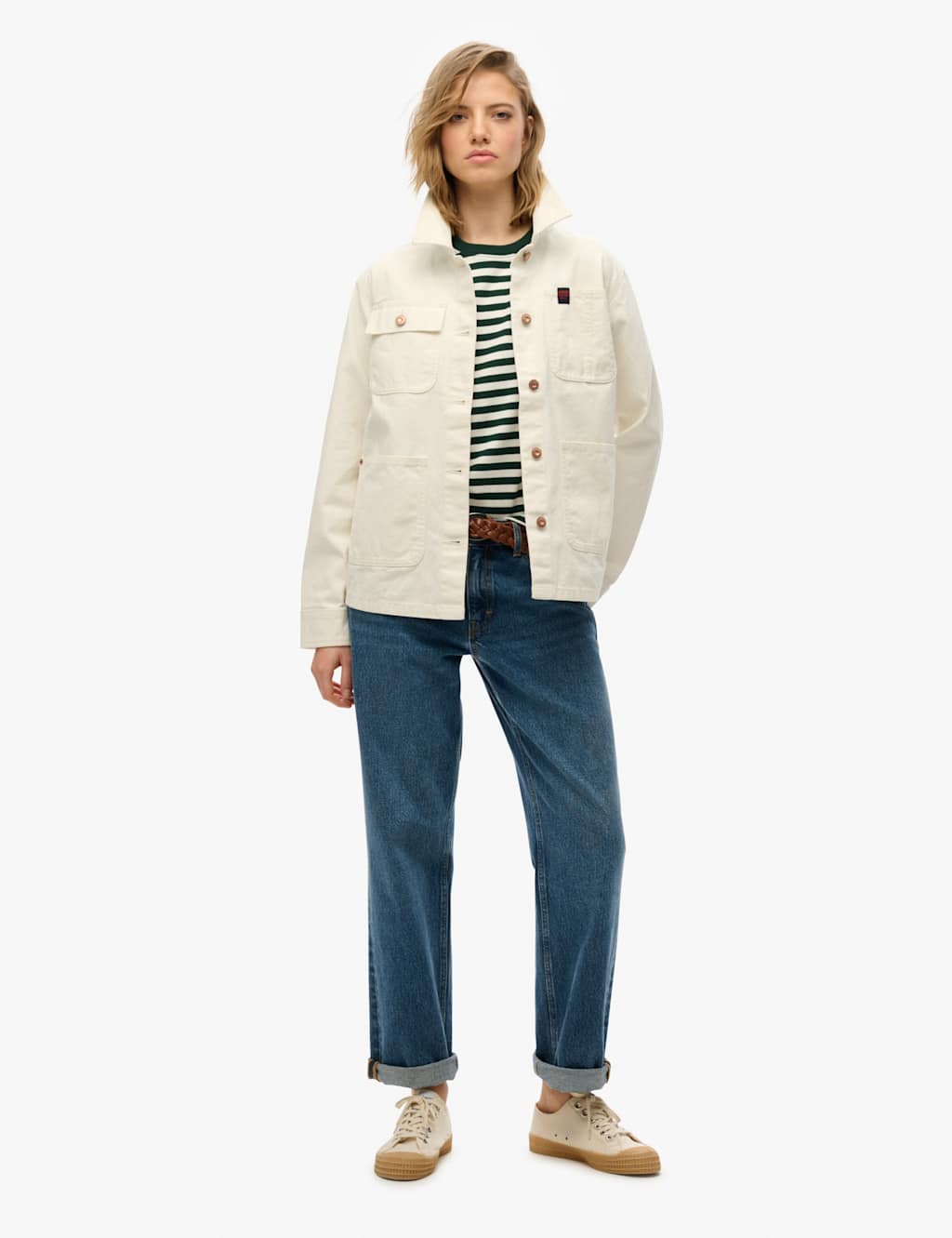 Pure Cotton Denim Relaxed Utility Jacket 4 of 4