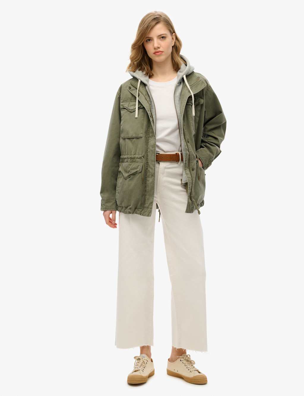 Jersey Hooded Relaxed Utility Jacket 4 of 5