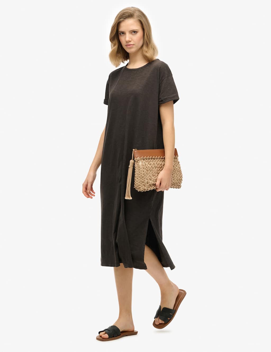 Pure Cotton Midi T-Shirt Dress 2 of 6