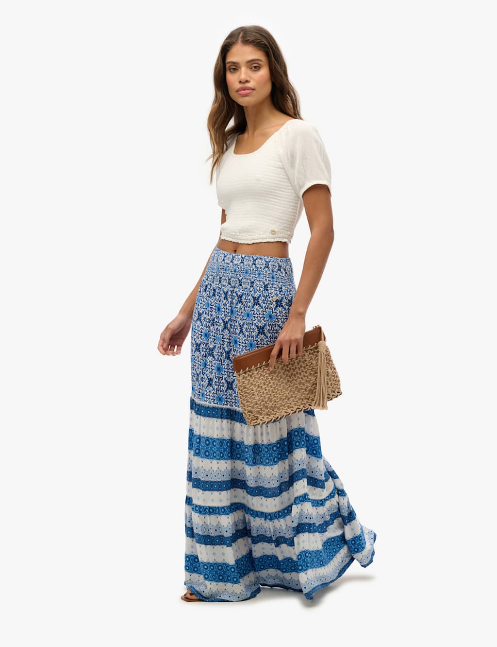 Printed Maxi Tiered Skirt 3 of 6