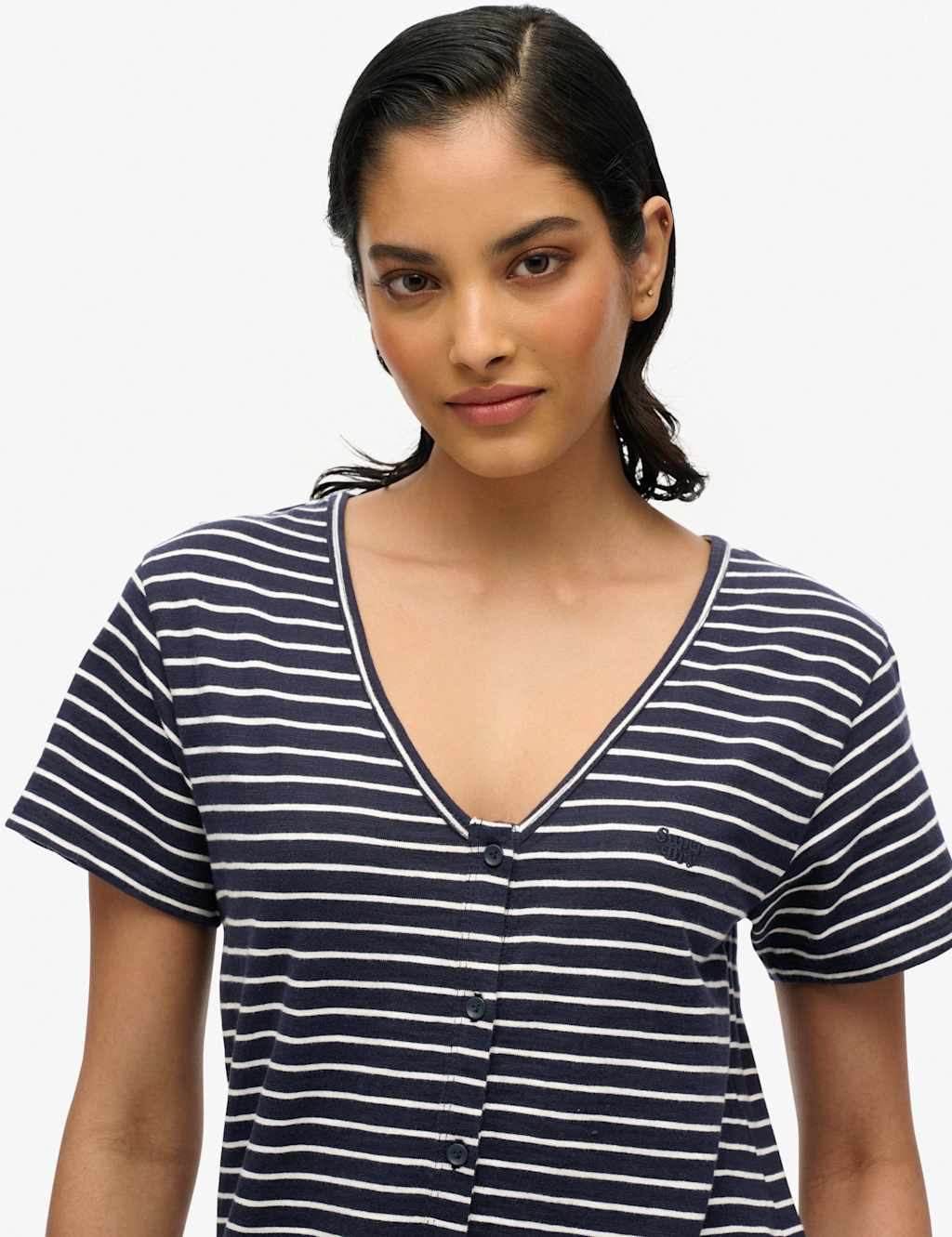 Jersey Button Through Midi Relaxed Dress 6 of 8