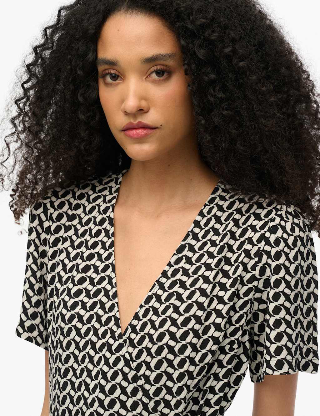 Printed Mini Wrap Dress 5 of 5