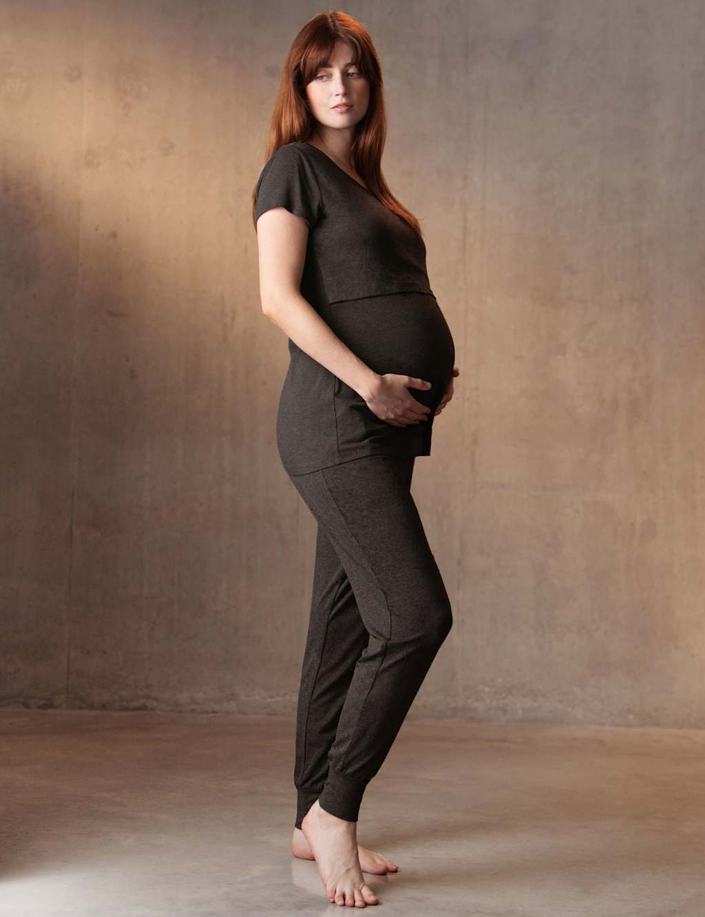 4pc Maternity Jersey Sleepwear Set 4 of 10