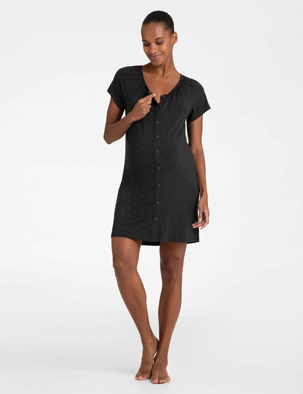 4pc Maternity Jersey Sleepwear Set 8 of 10