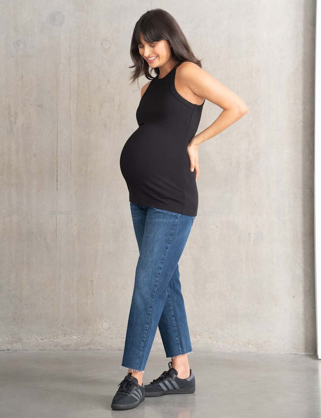 Maternity Jersey Ribbed Racer Back Vest Top 3 of 3