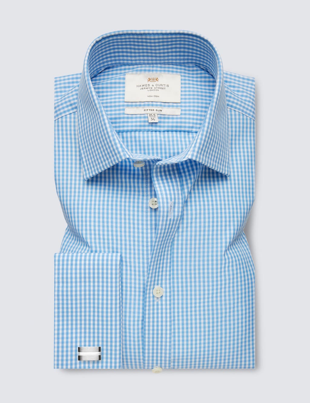 Slim Fit Non Iron Pure Cotton Gingham Shirt 2 of 3