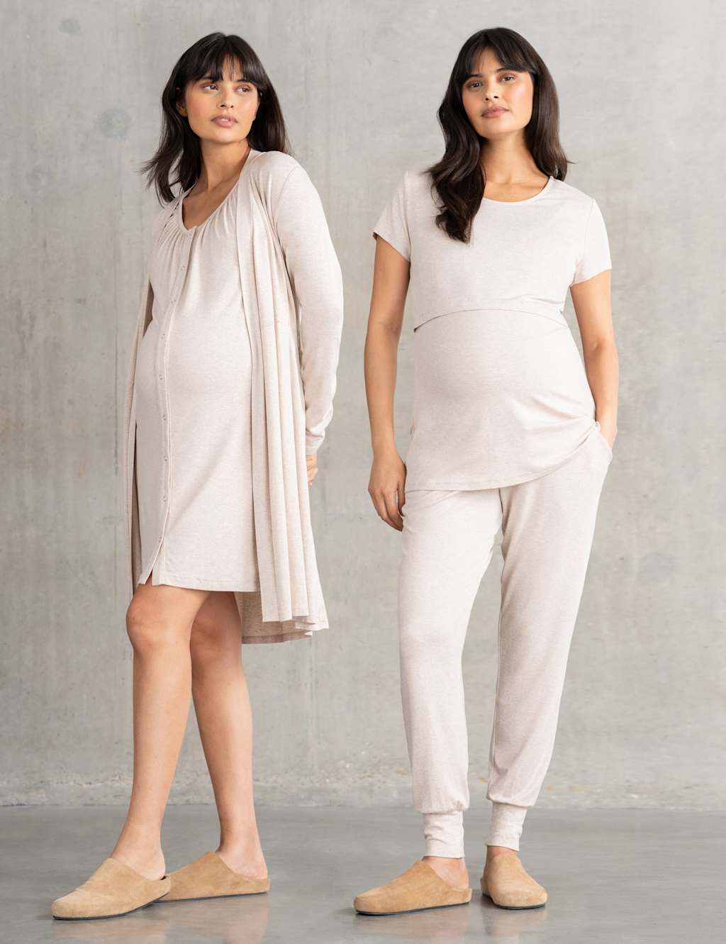 4pc Maternity Jersey Sleepwear Set 1 of 11