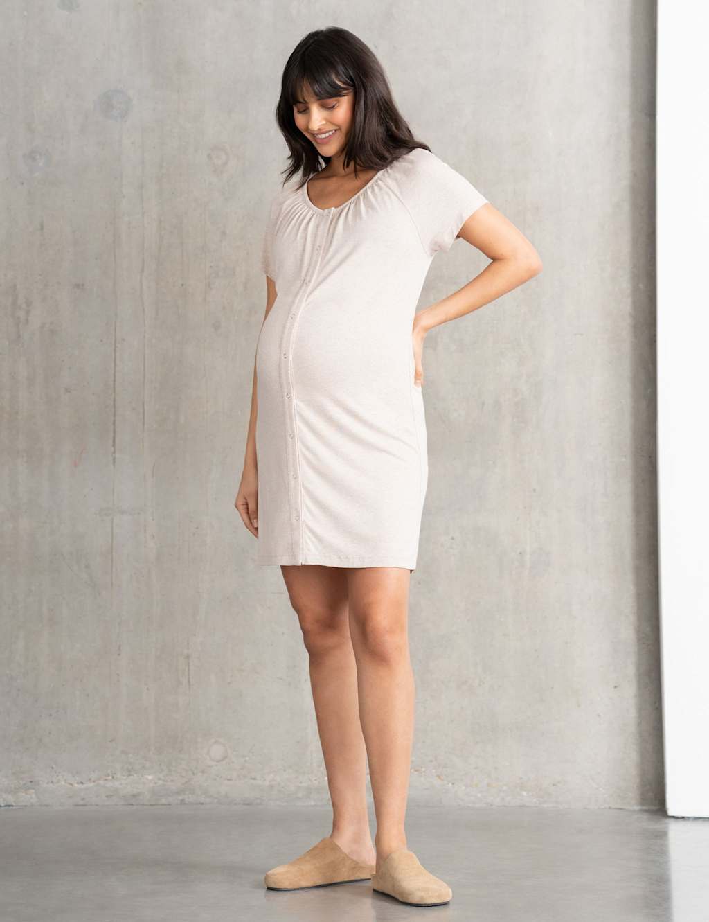 4pc Maternity Jersey Sleepwear Set 3 of 11