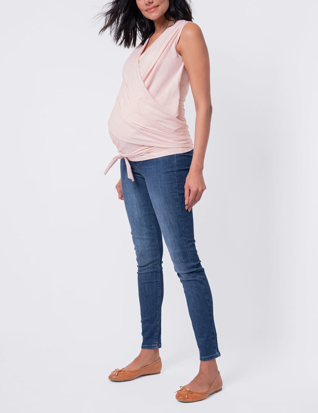 Maternity Cotton Rich Skin to Skin Wrap Top 2 of 5