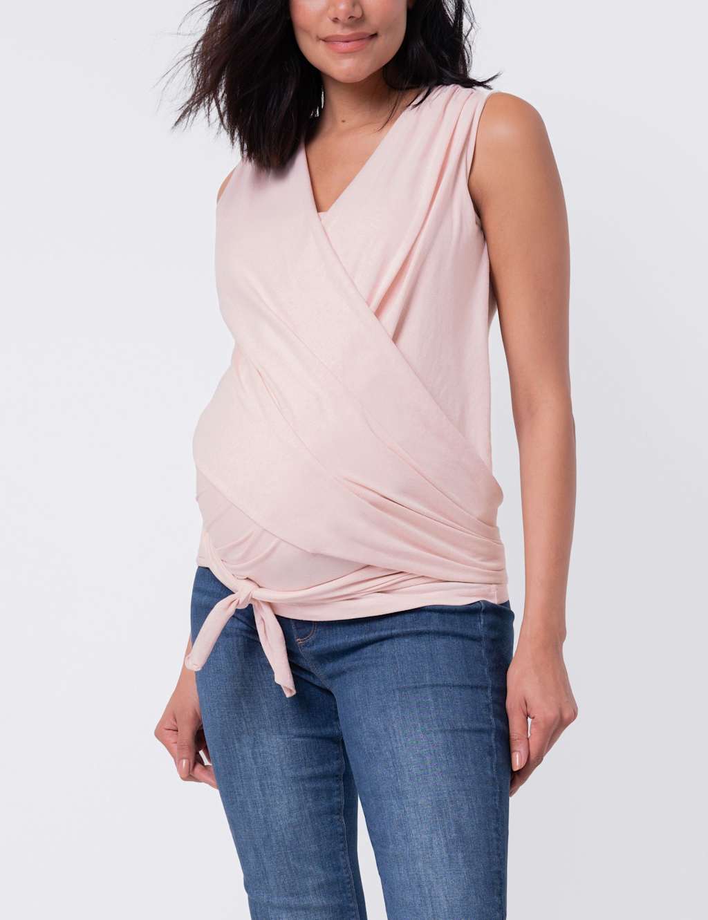 Maternity Cotton Rich Skin to Skin Wrap Top 3 of 5