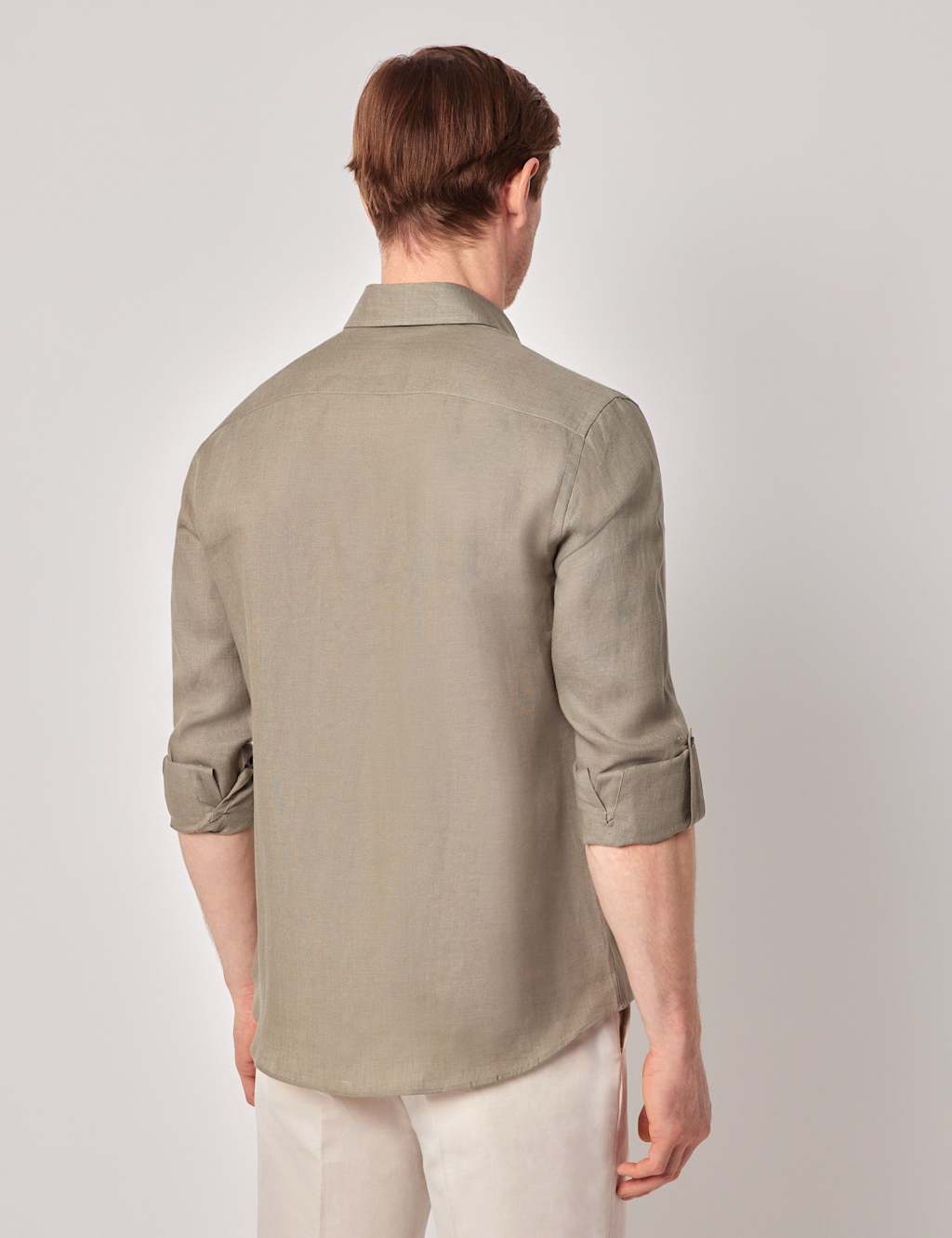 Slim Fit Pure Linen Utility Shirt 2 of 3