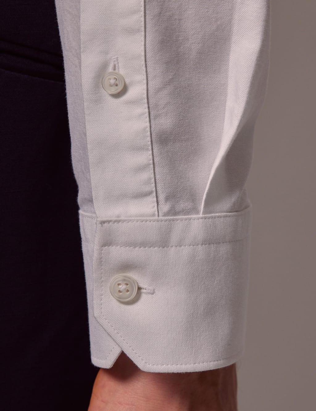 Regular Fit Pure Linen Oxford Shirt 3 of 3