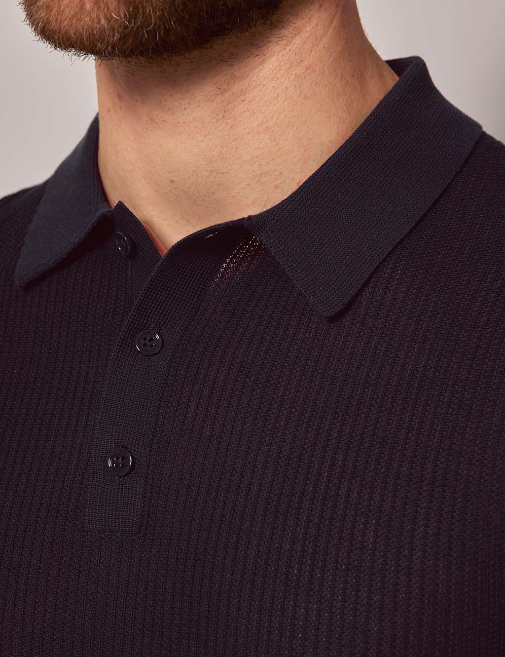 Pure Cotton Textured Polo Shirt