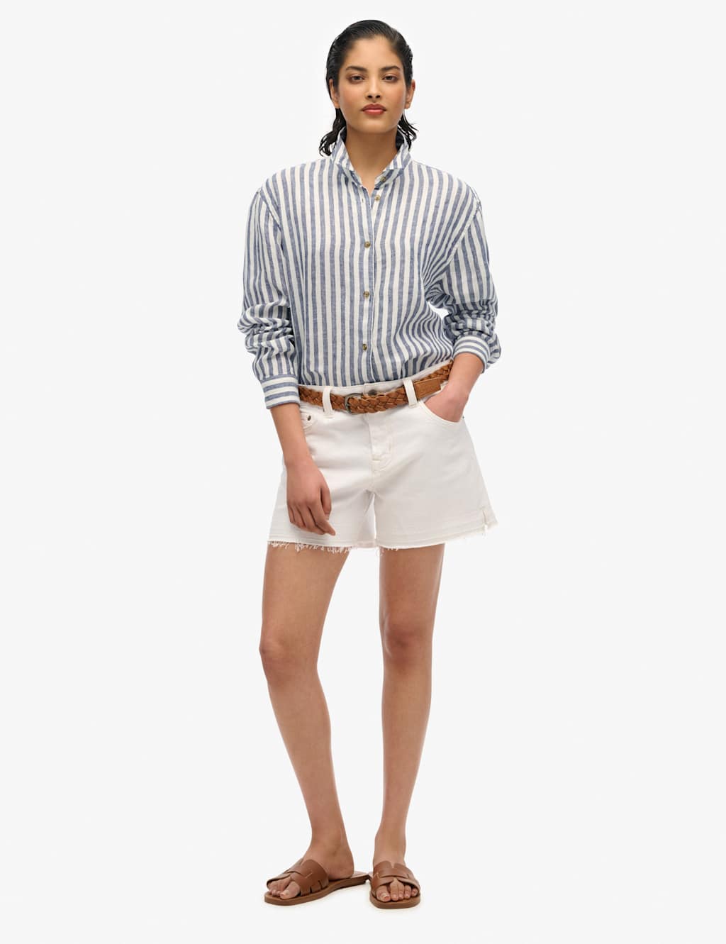 Linen Rich Striped Shirt 3 of 5