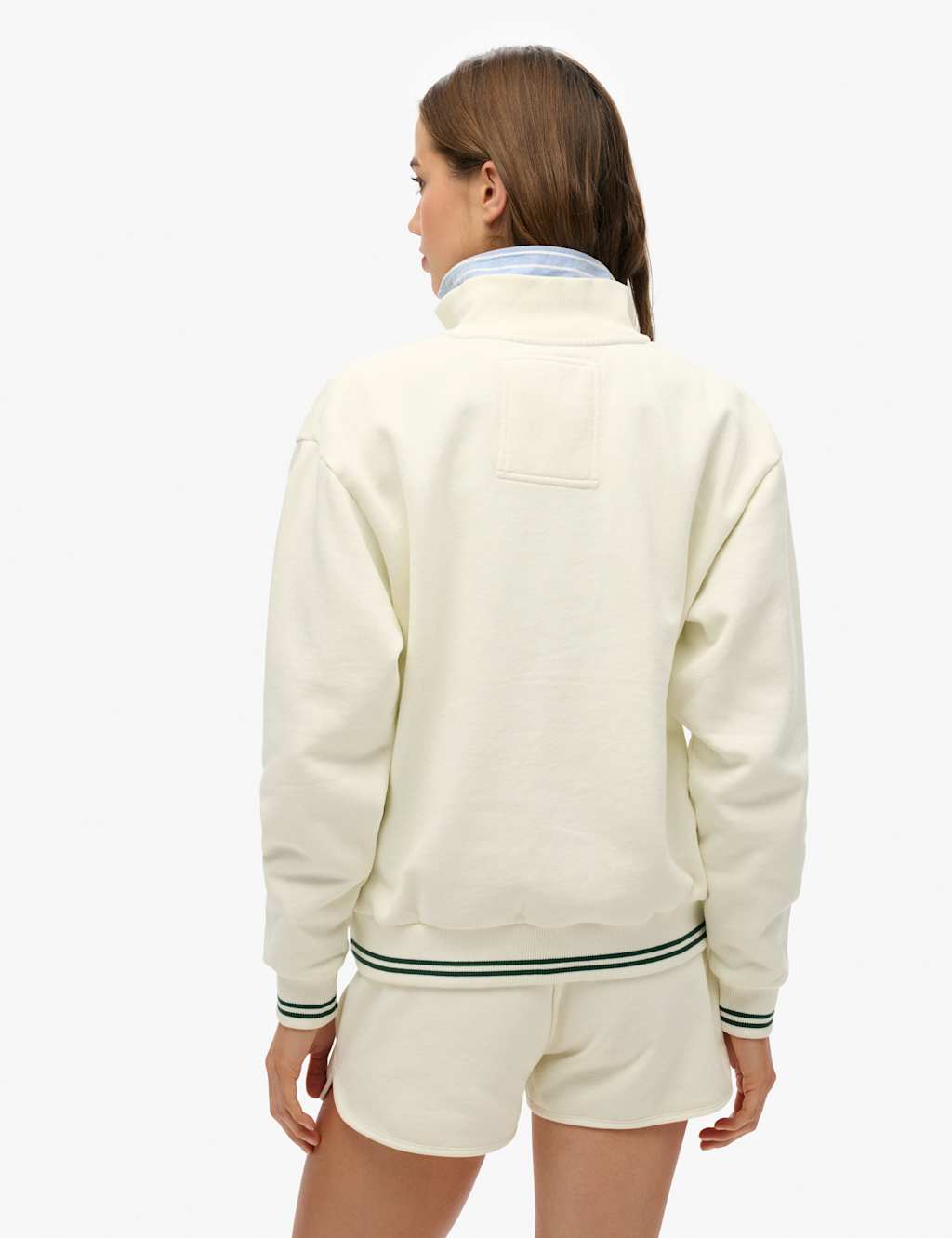Cotton Rich Embroidered Half Zip Sweatshirt 2 of 4