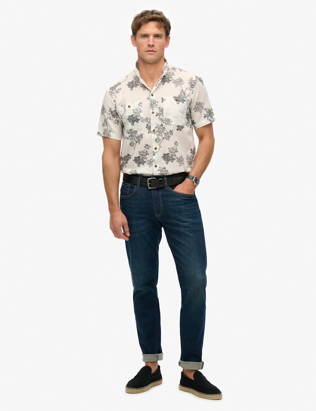 Relaxed Fit Cotton Linen Hawaiian Shirt 3 of 5