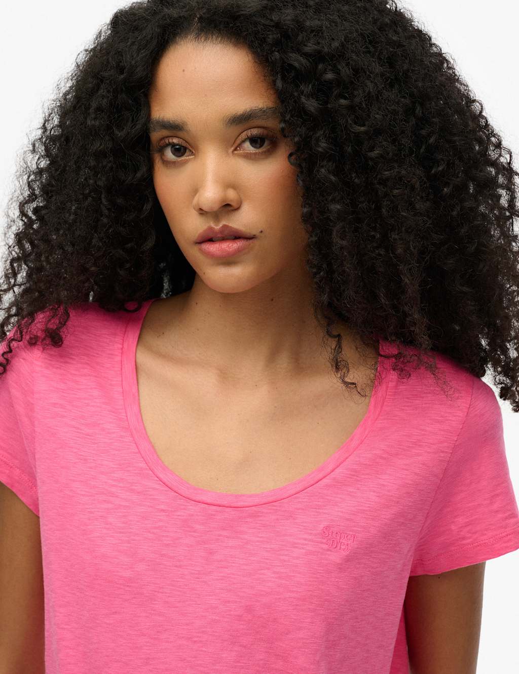 Cotton Rich Embroidered Scoop Neck T-Shirt 5 of 6