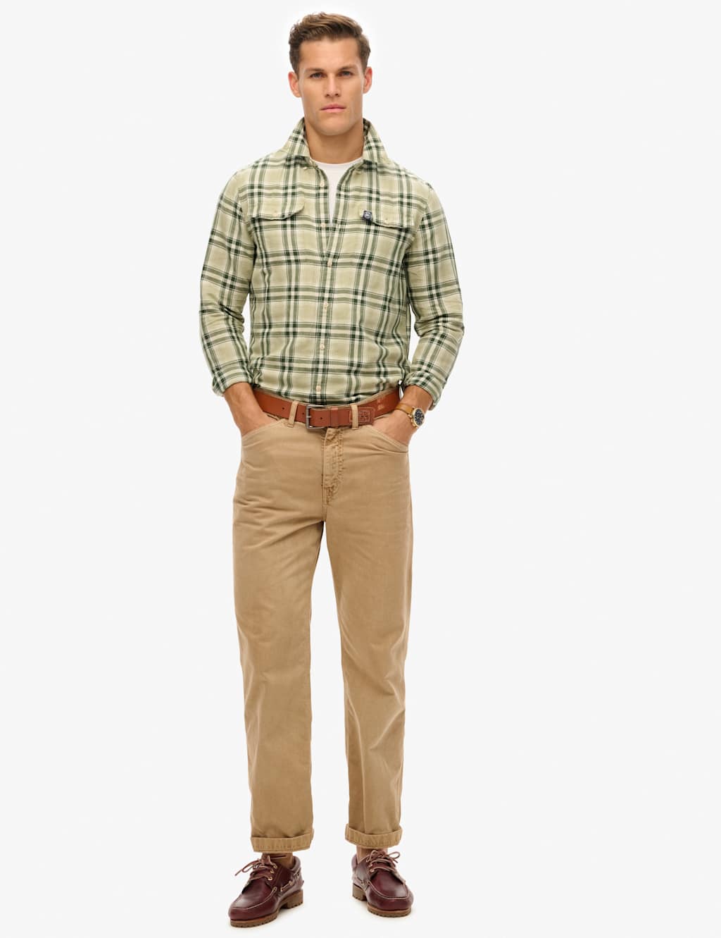 Cotton Linen Blend Check Shirt 5 of 6