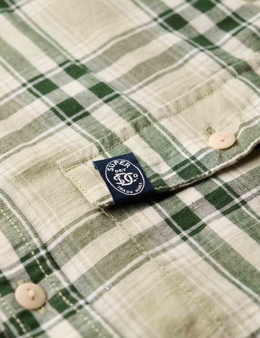 Cotton Linen Blend Check Shirt 6 of 6